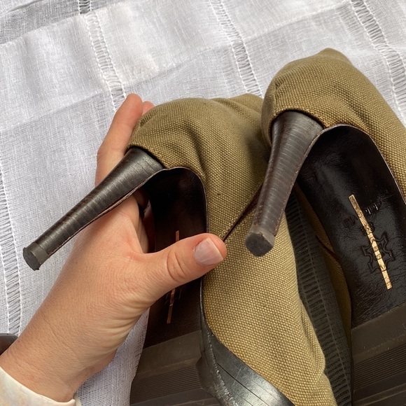 Dolce Vita canvas peep toe stilettos. * - Picture 6 of 13